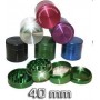 Grinder de aluminio de colores de 40 milímetros y 4 partes
